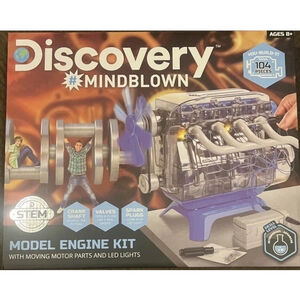 Discovery Mindblown Model Engine Building Kit 4 Cylinder Combustion Open Box NEW
